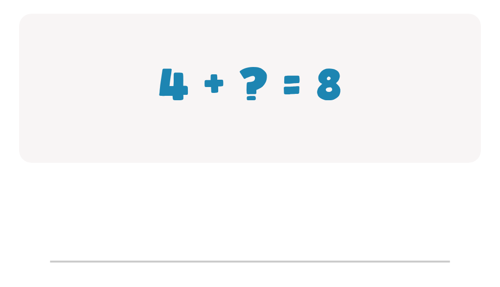 Doubles Facts Worksheet: Type the Missing Number in 4 + ? = 8