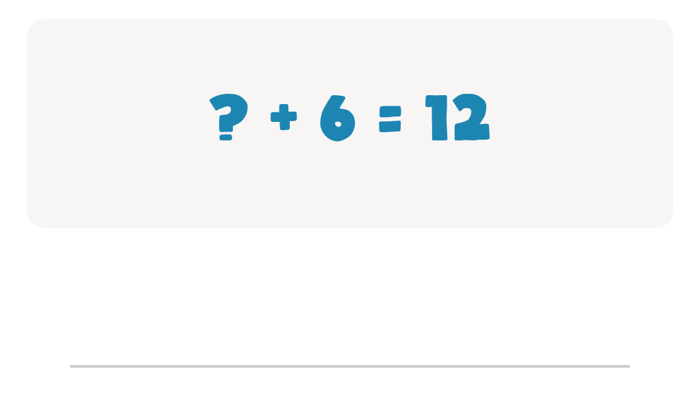 Doubles Facts Worksheet: Type the Missing Number in ? + 6 = 12 Worksheet