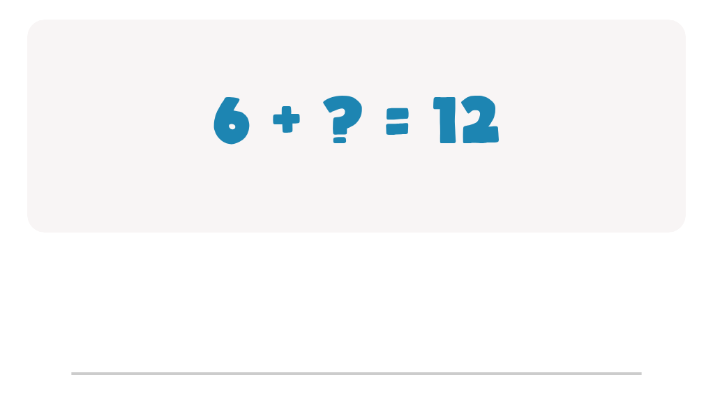 Doubles Facts Worksheet: Type the Missing Number in 6 + ? = 12