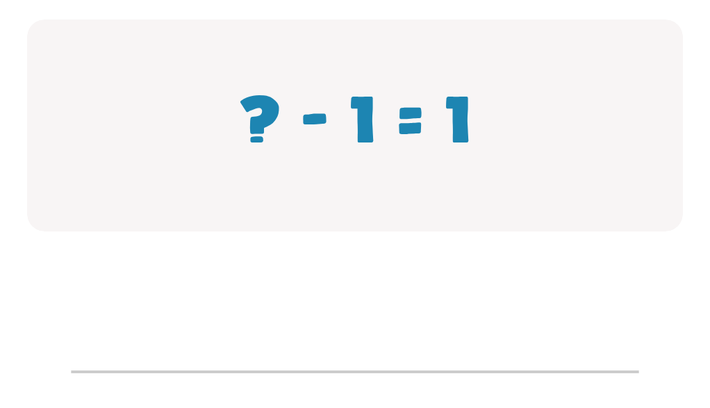 Doubles Subtraction Worksheet: Type the Missing Number in ? - 1 = 1