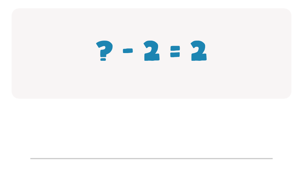 Doubles Subtraction Worksheet: Type the Missing Number in ? -  2 = 2