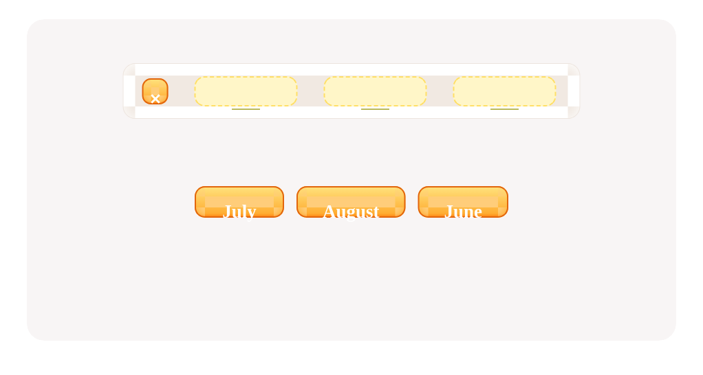 Drag and drop these names of months to put them in the correct order.