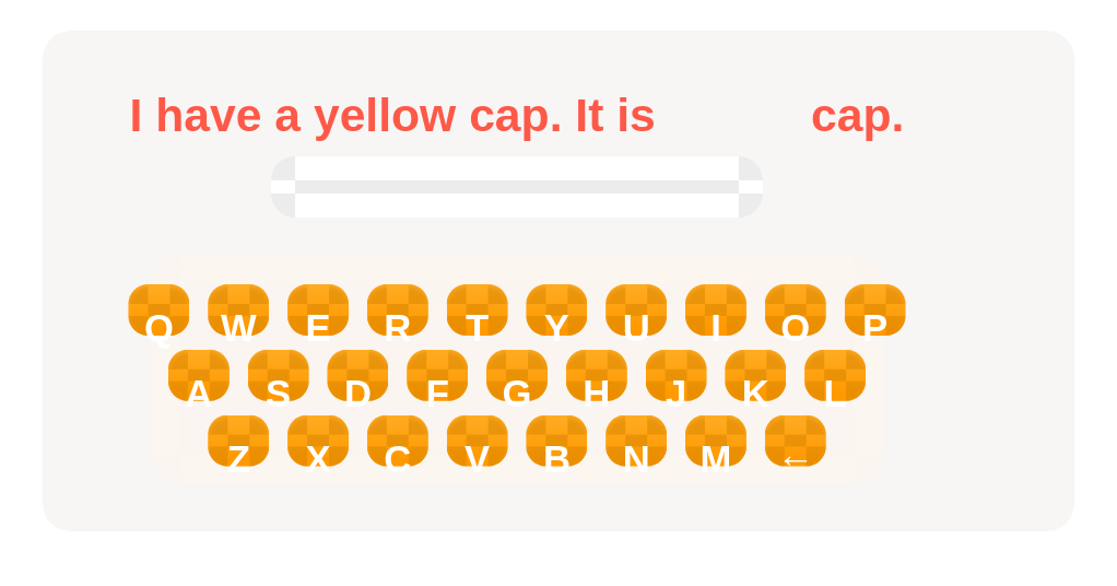 Enter the possessive adjective in the blank.