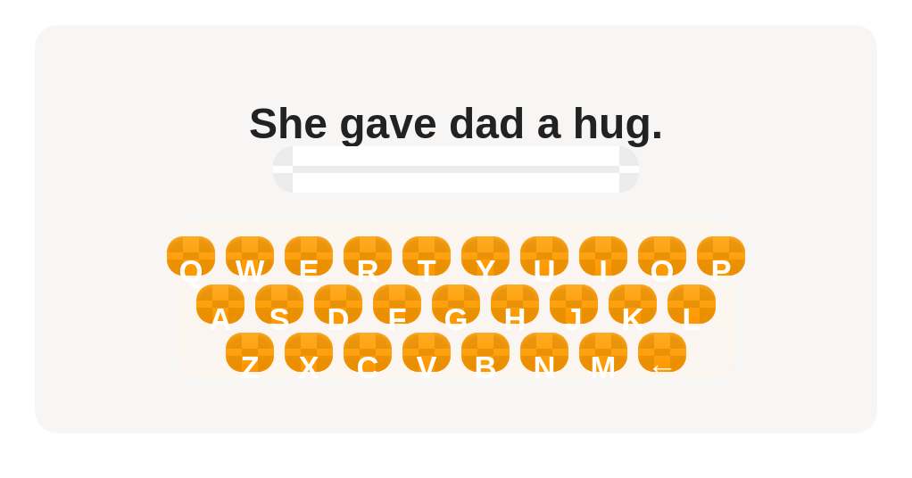 Family hug! What pronoun fits the highlighted person?