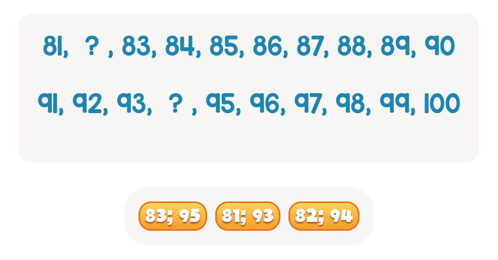 Find Two Missing Numbers in Sequence