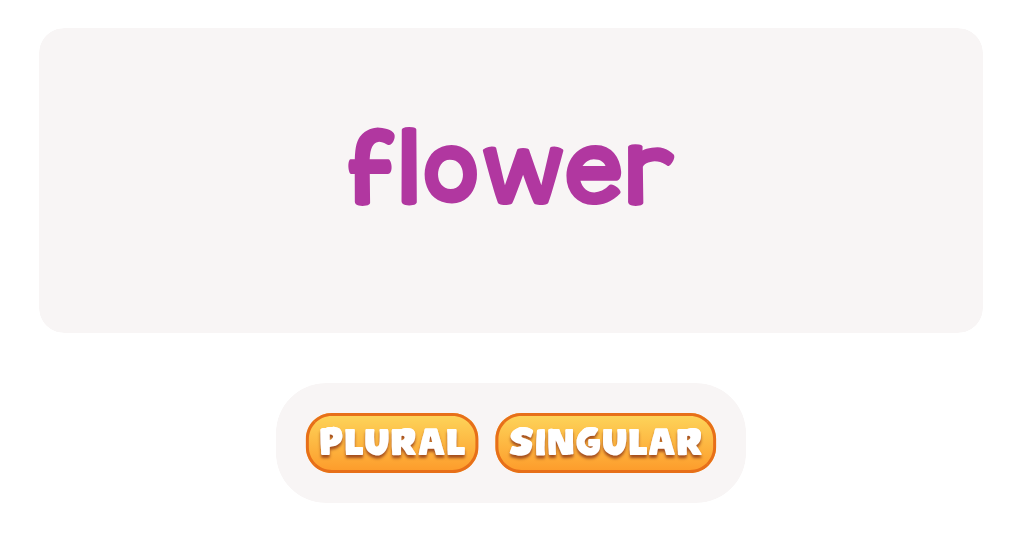 'flower': singular or plural?
