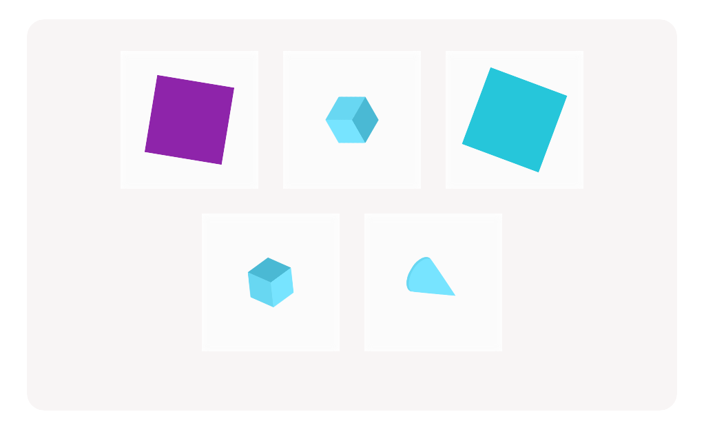 Grade K Geometry – Finding Flat Shapes Among Solid Shapes: Squares
