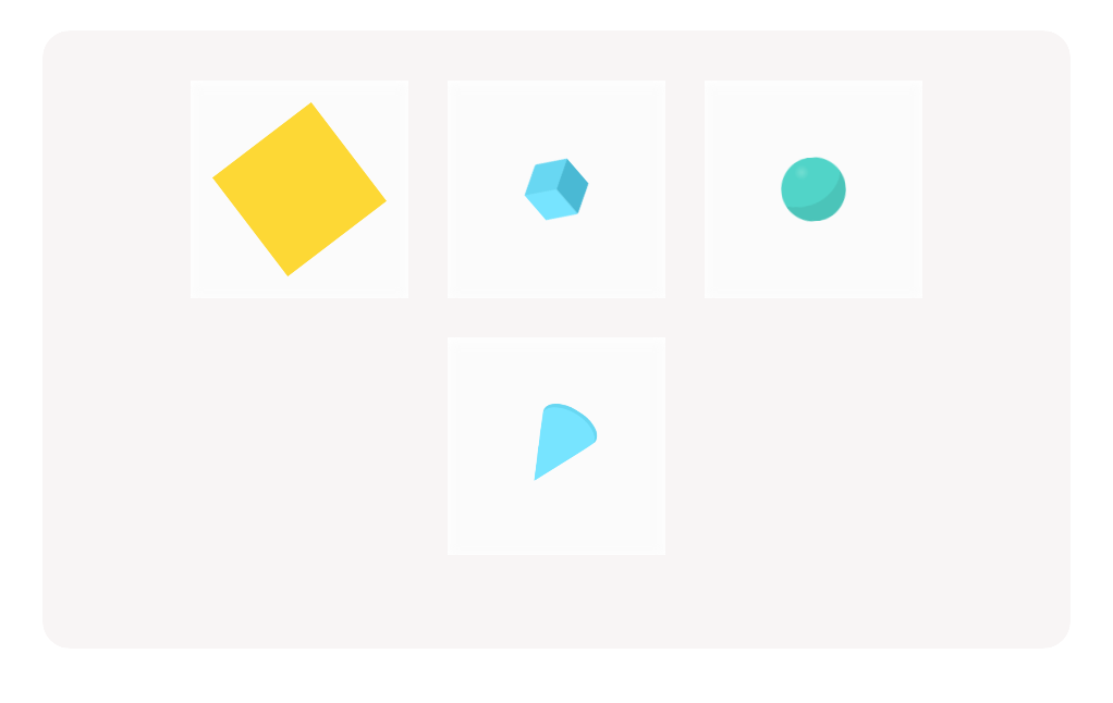 Grade K Geometry – Finding Solid Shapes Among Flat Shapes: Cubes, Spheres, and Cones
