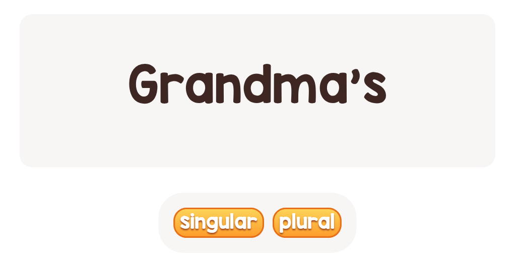 Grandma’s things – is this one owner? Choose the right answer.