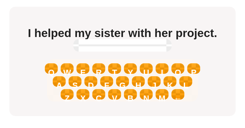 Helping at home. What pronoun fits the marked noun in this sentence?