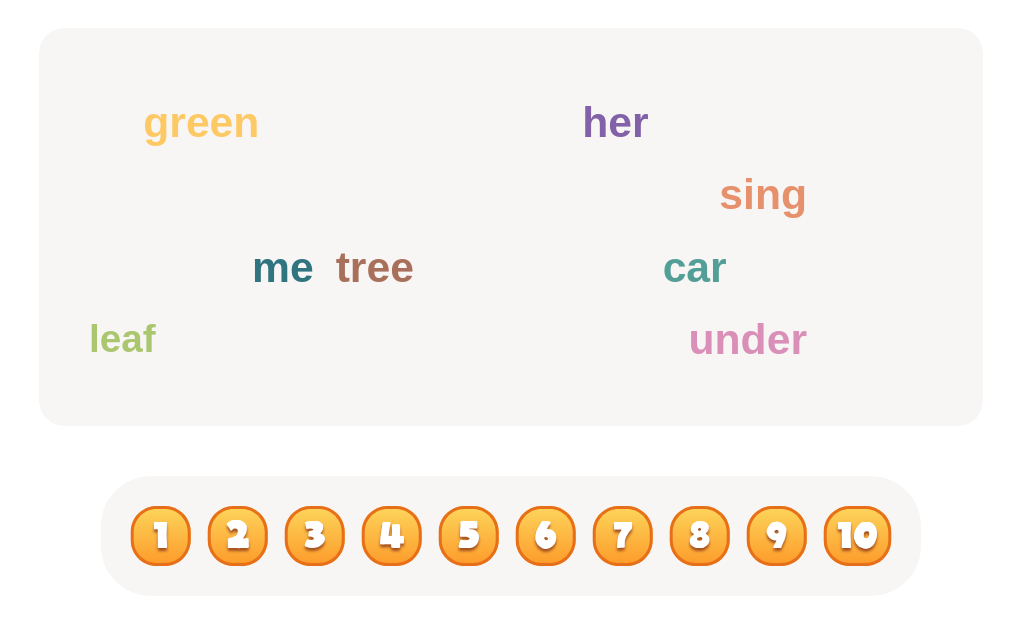 How many of these words are personal pronouns?
