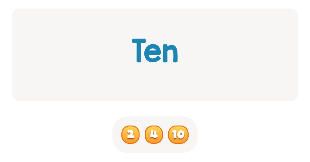 Identify Numbers 0-10 - ESL Number Matching Game