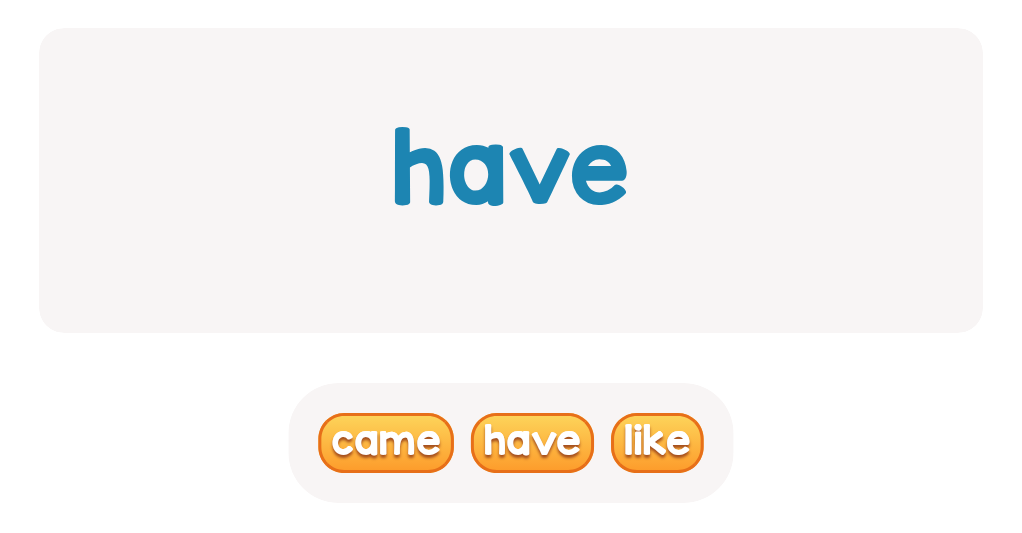 Kindergarten Sight Word Recognition Activity