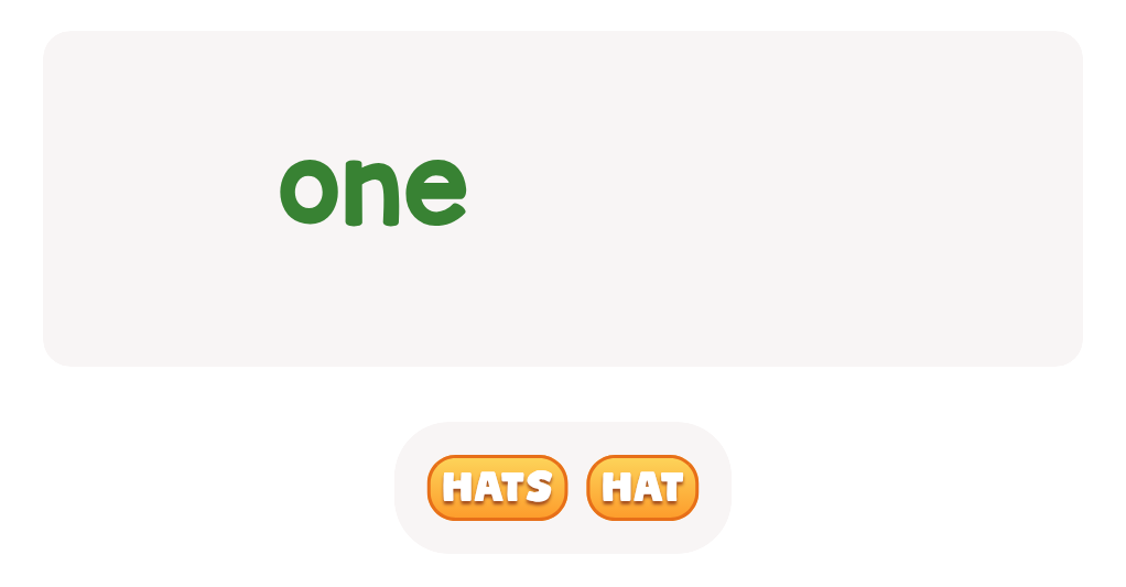 Look at the number and pick the right form of the word.