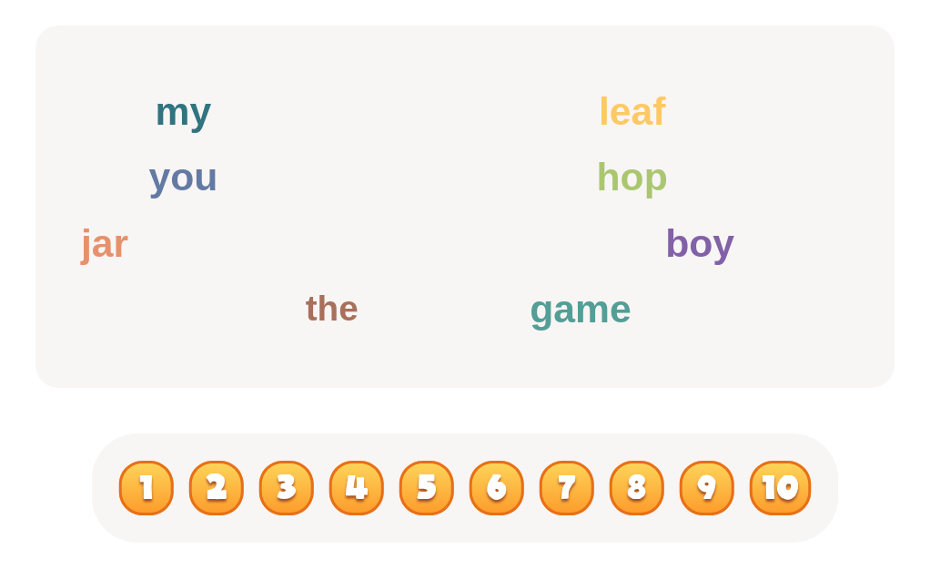 Look for personal pronouns among these 8 words. How many are there?