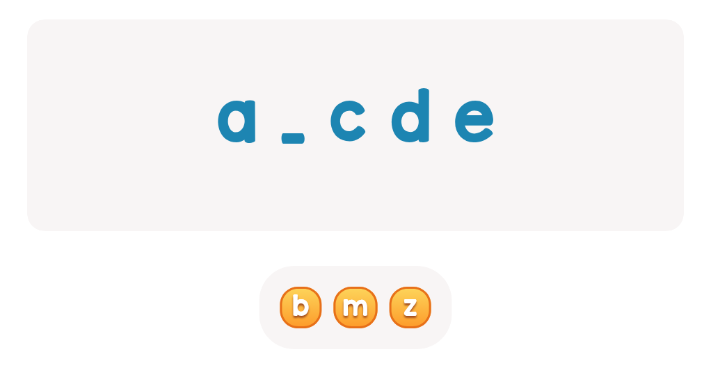 Lowercase ABC: Find the Missing Letter Worksheet