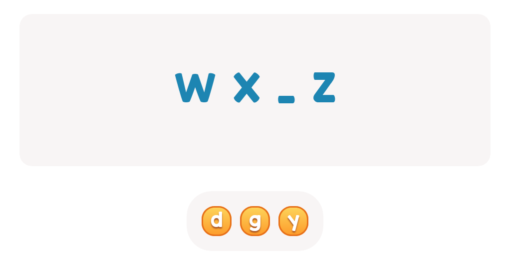 Lowercase ABC: Find the Missing Letter Worksheet
