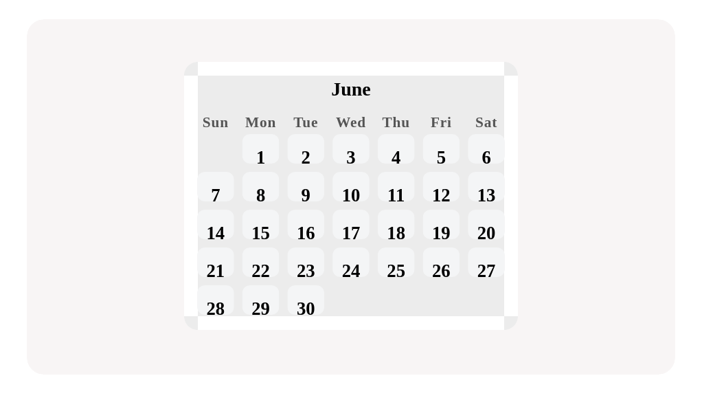 Mark June 24. Where is it in the calendar?