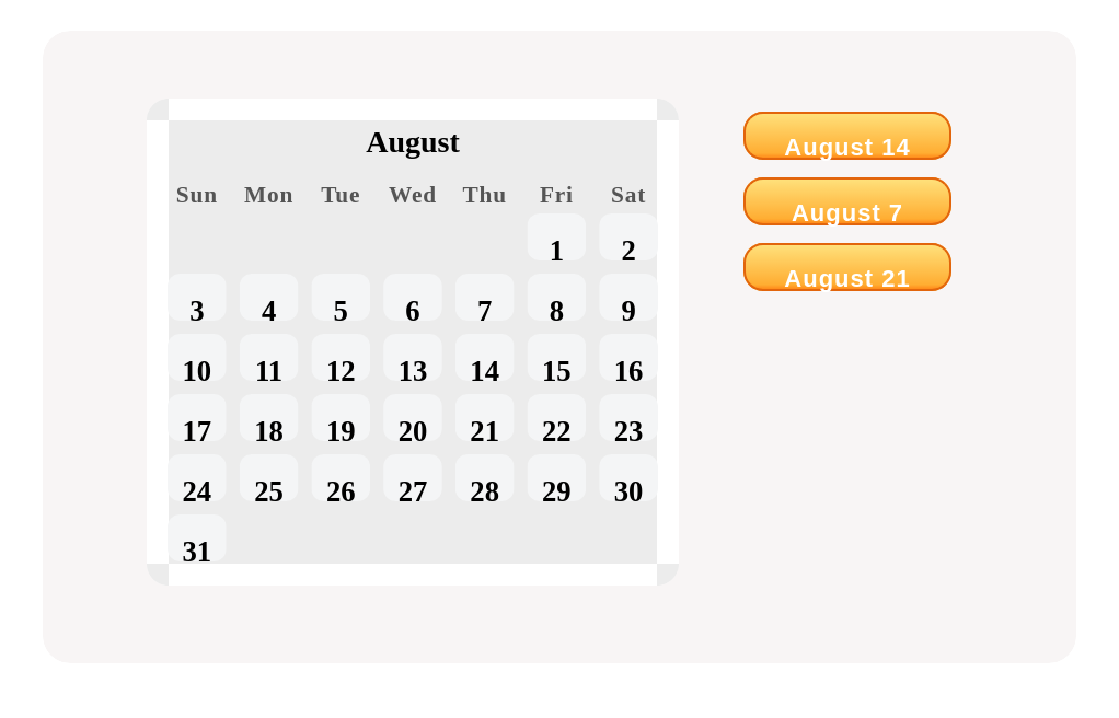 Mark the third Thursday in August.