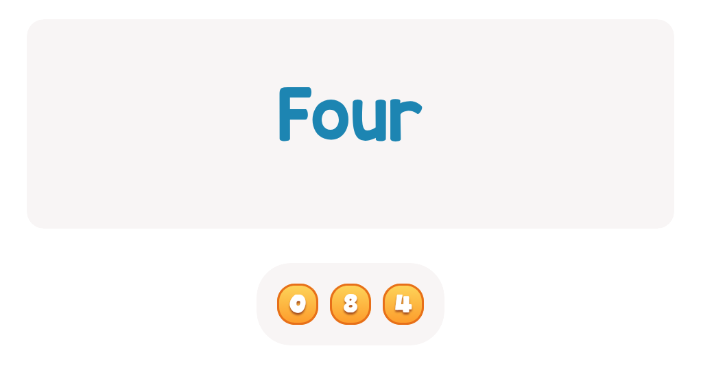 Match Number Word to Digit (0-20) - ESL Worksheet