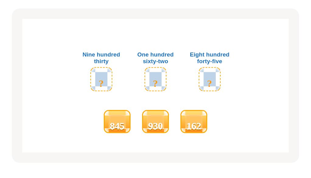 Number and name matching: up to 1000