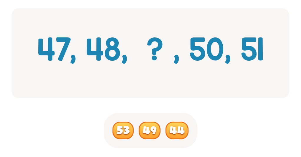 Number Sequencing Fill-in-the-Blank Practice
