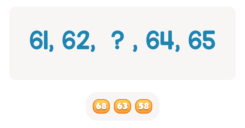 Number Sequencing Fill-in-the-Blank Practice