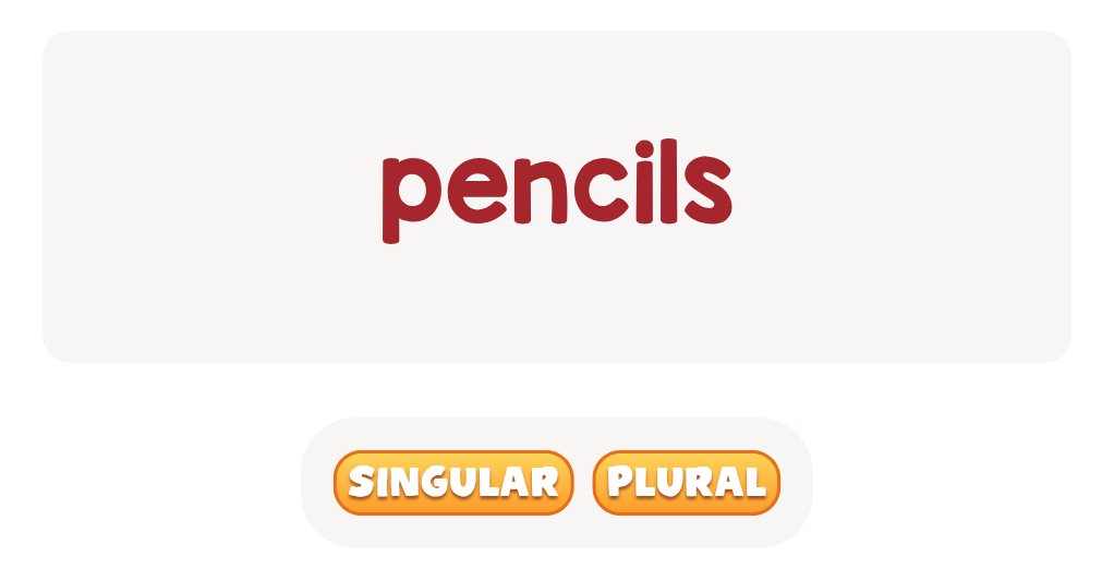 'pencils': singular or plural?