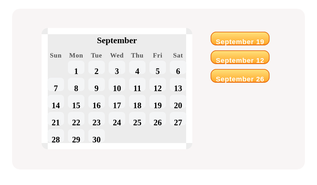 Point to the fourth Friday in September.