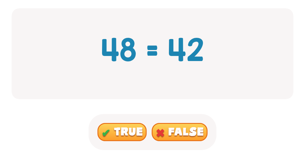 Practice Comparing Numbers up to 100: Choose True or False!
