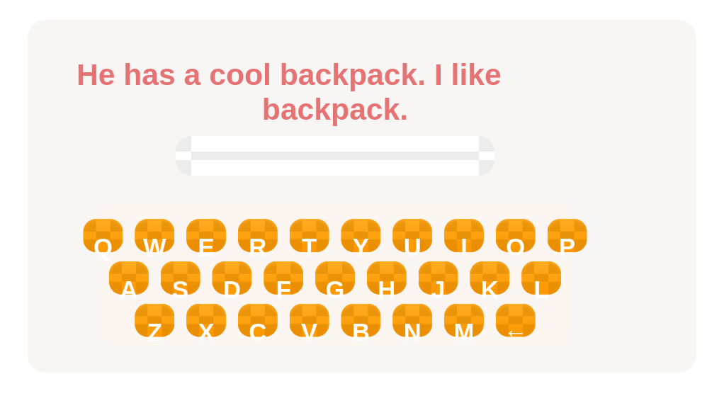 Provide the possessive adjective that finishes the sentence.