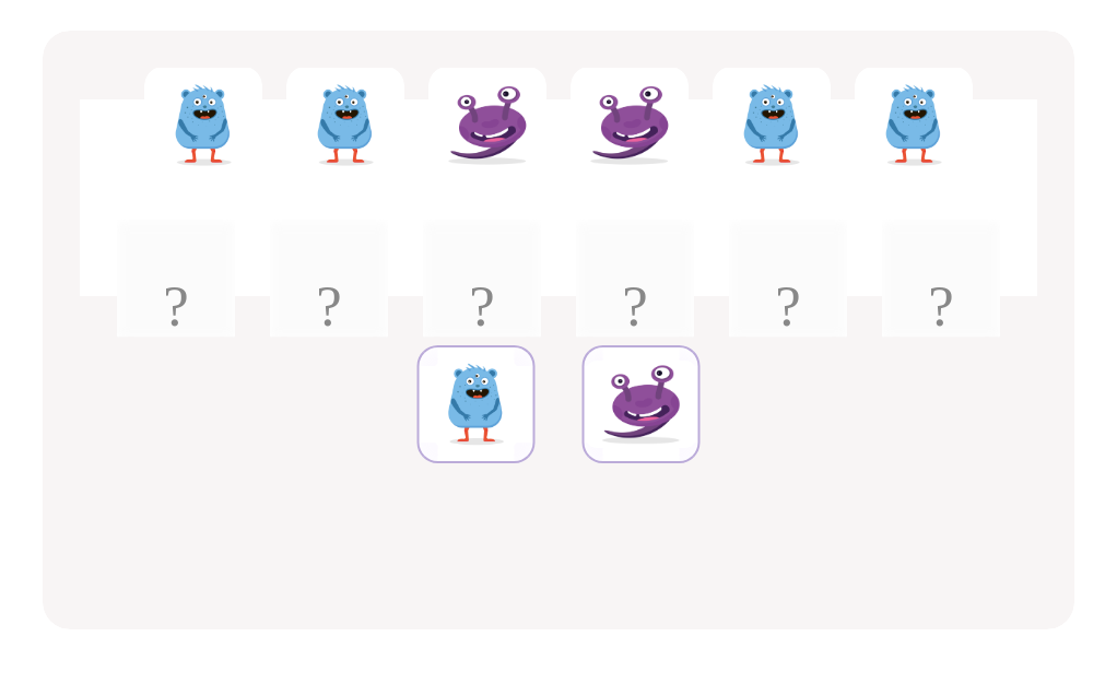 Repeat the Moving Cute Monsters!