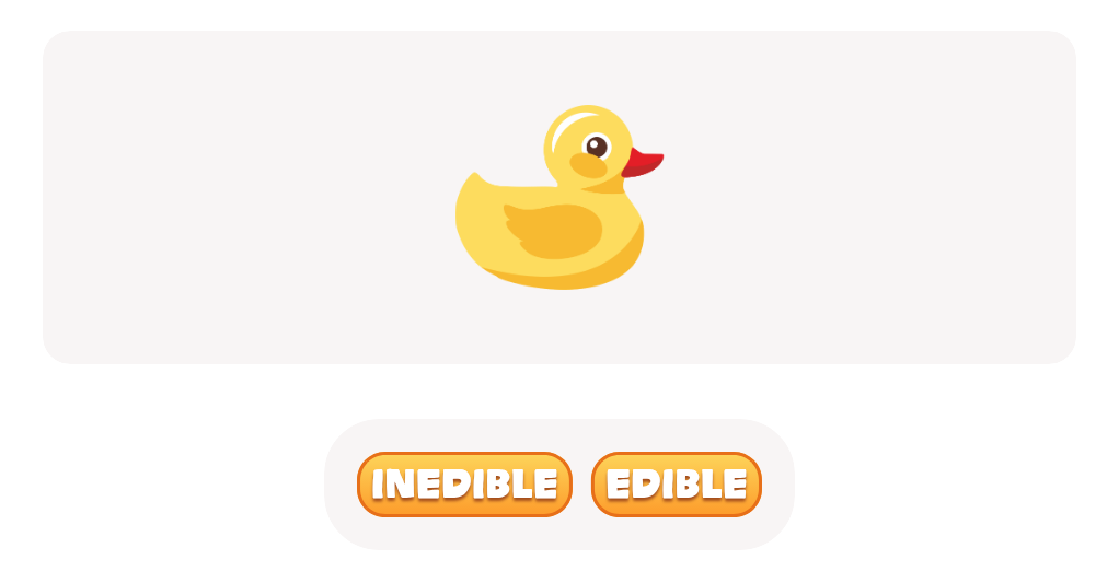 Rubber Duck's Edible or Inedible Quiz - Can You Tell the Difference?