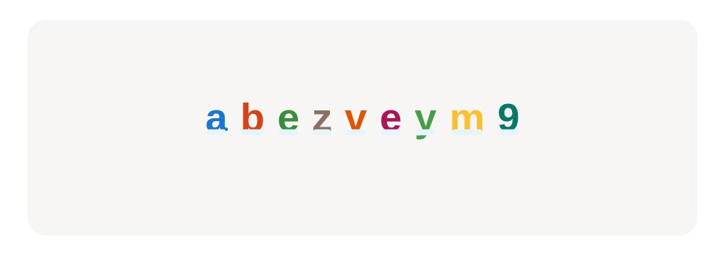 Select all the ‘e’s you can find here.