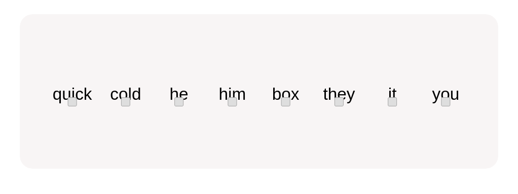 Select all the personal pronouns in this list.