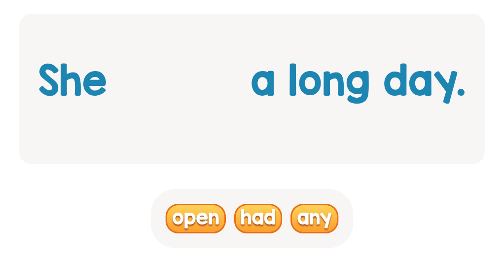 Sight Words for 1st Grade: Complete the Sentences Activity