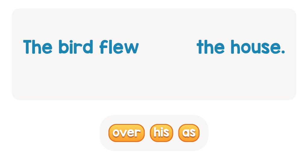 Sight Words for 1st Grade: Complete the Sentences Activity