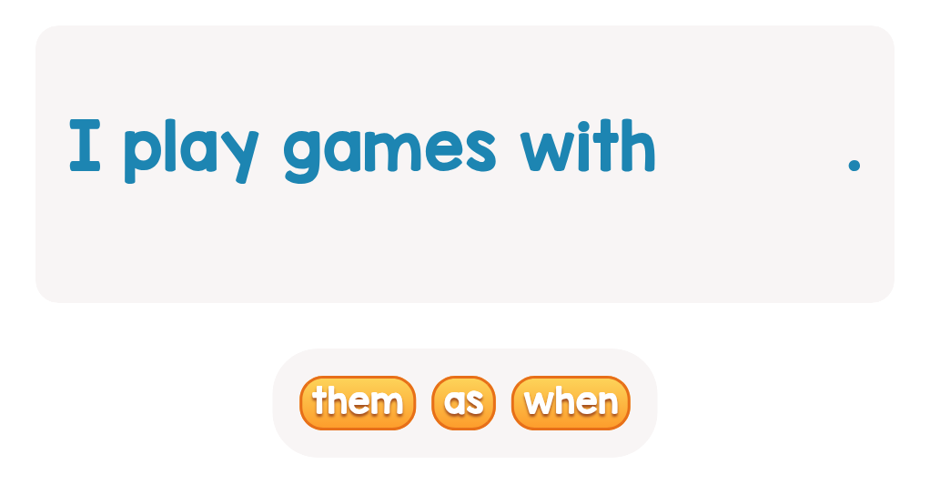 Sight Words for 1st Grade: Complete the Sentences Activity