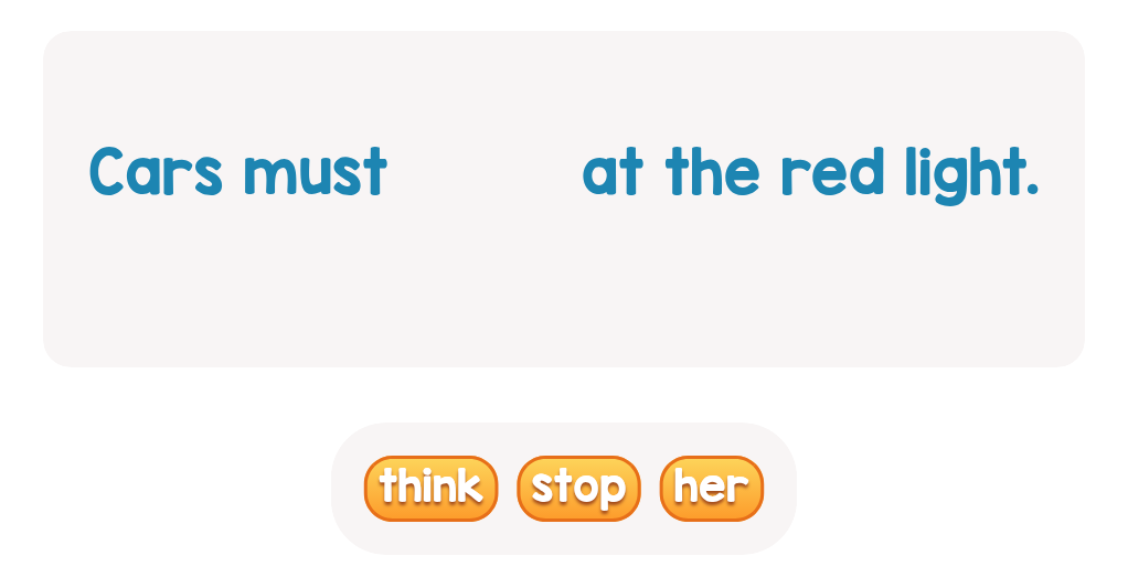 Sight Words for 1st Grade: Complete the Sentences Activity