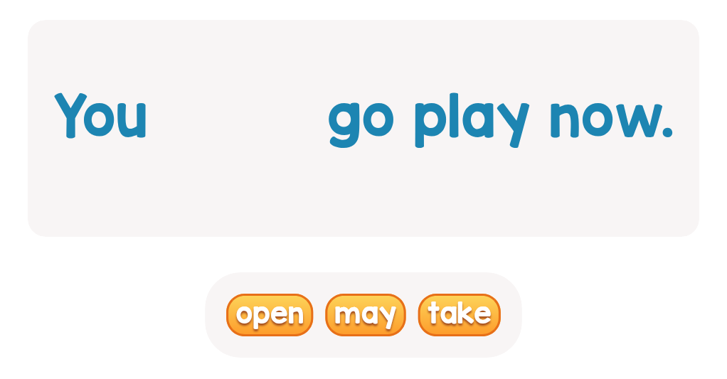 Sight Words for 1st Grade: Complete the Sentences Activity