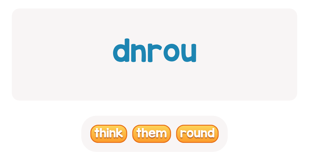 Sight Words Word Scramble: Unscramble the Words