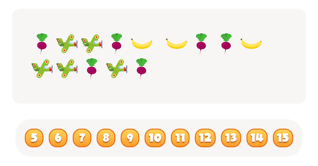Sort and Count Airplanes, Beetroots and Bananas Worksheet