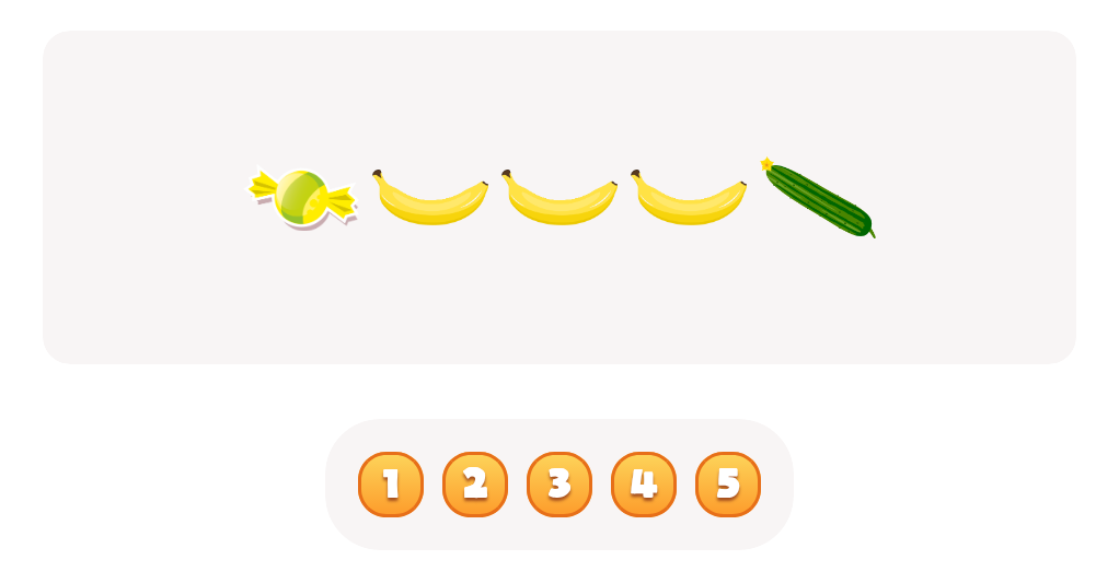 Sort and Count Bananas, Cucumbers and Candies Worksheet