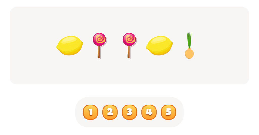 Sort and Count Lemons, Onions and Lollipops Worksheet