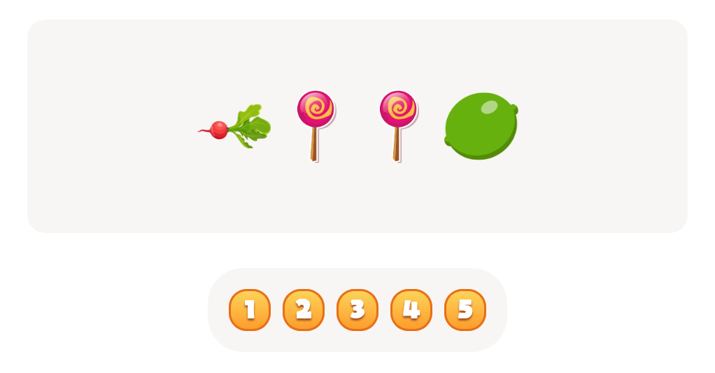Sort and Count Limes, Radishes and Lollipops Worksheet