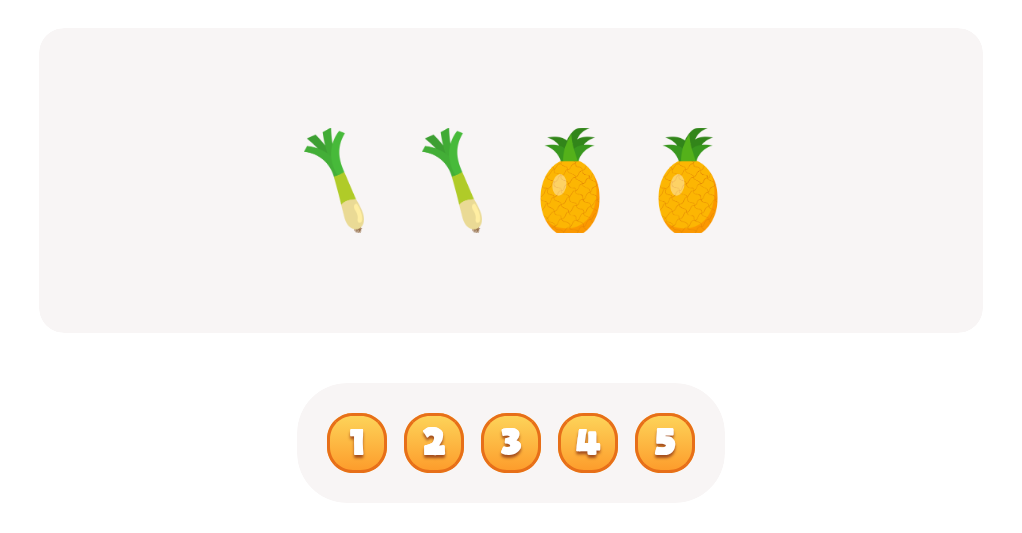 Sort and Count Pineapples and Leeks Worksheet