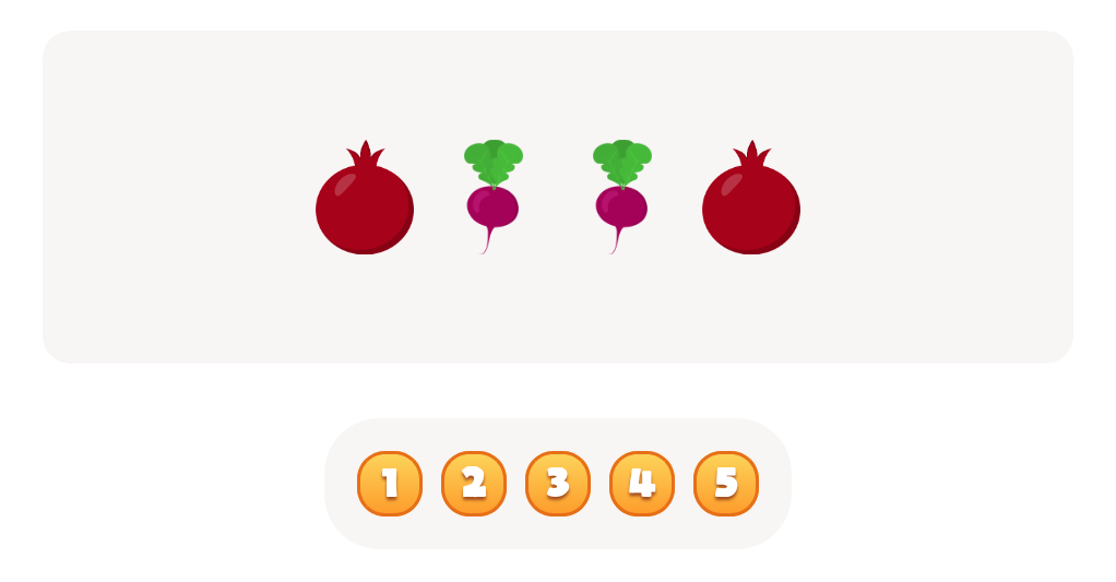 Sort and Count Pomegranates and Beetroots Worksheet