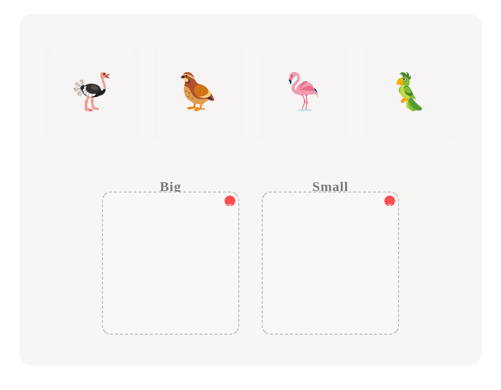 Sort Cute Birds by Size!