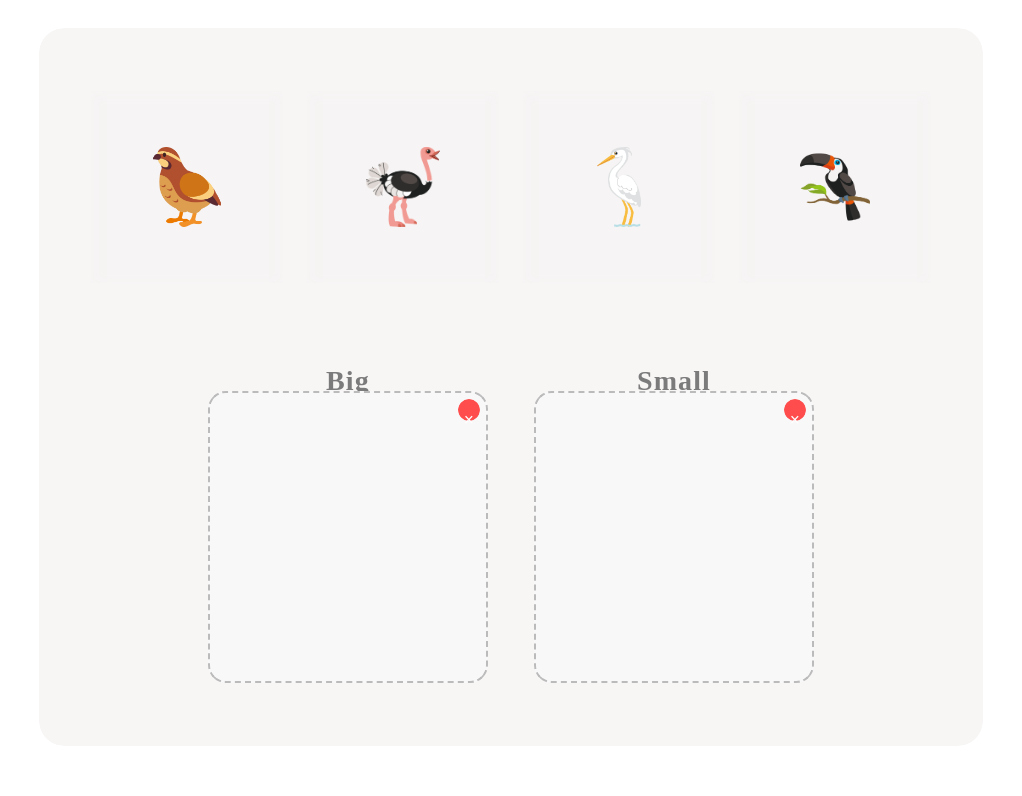 Sort Cute Birds by Size!