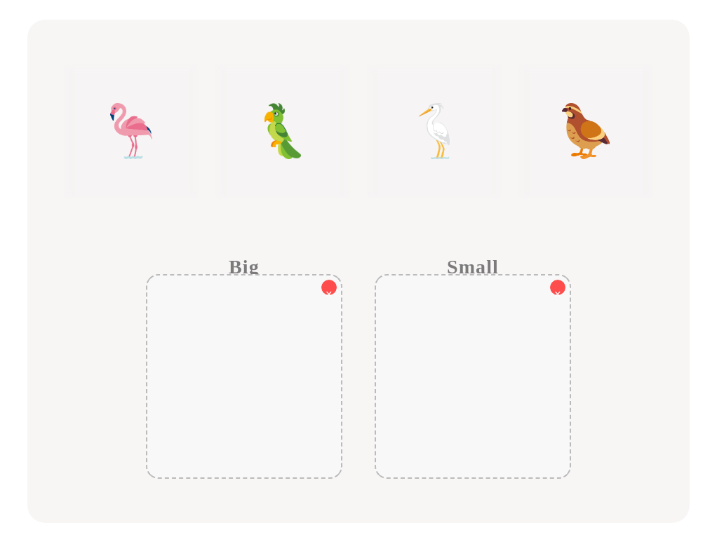 Sort Cute Birds by Size!